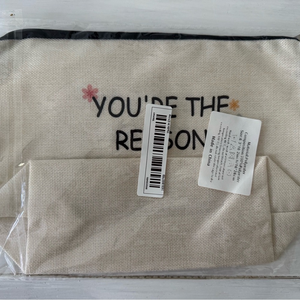 Canvas Pouch with Humorous Quote - Picture 2 of 4